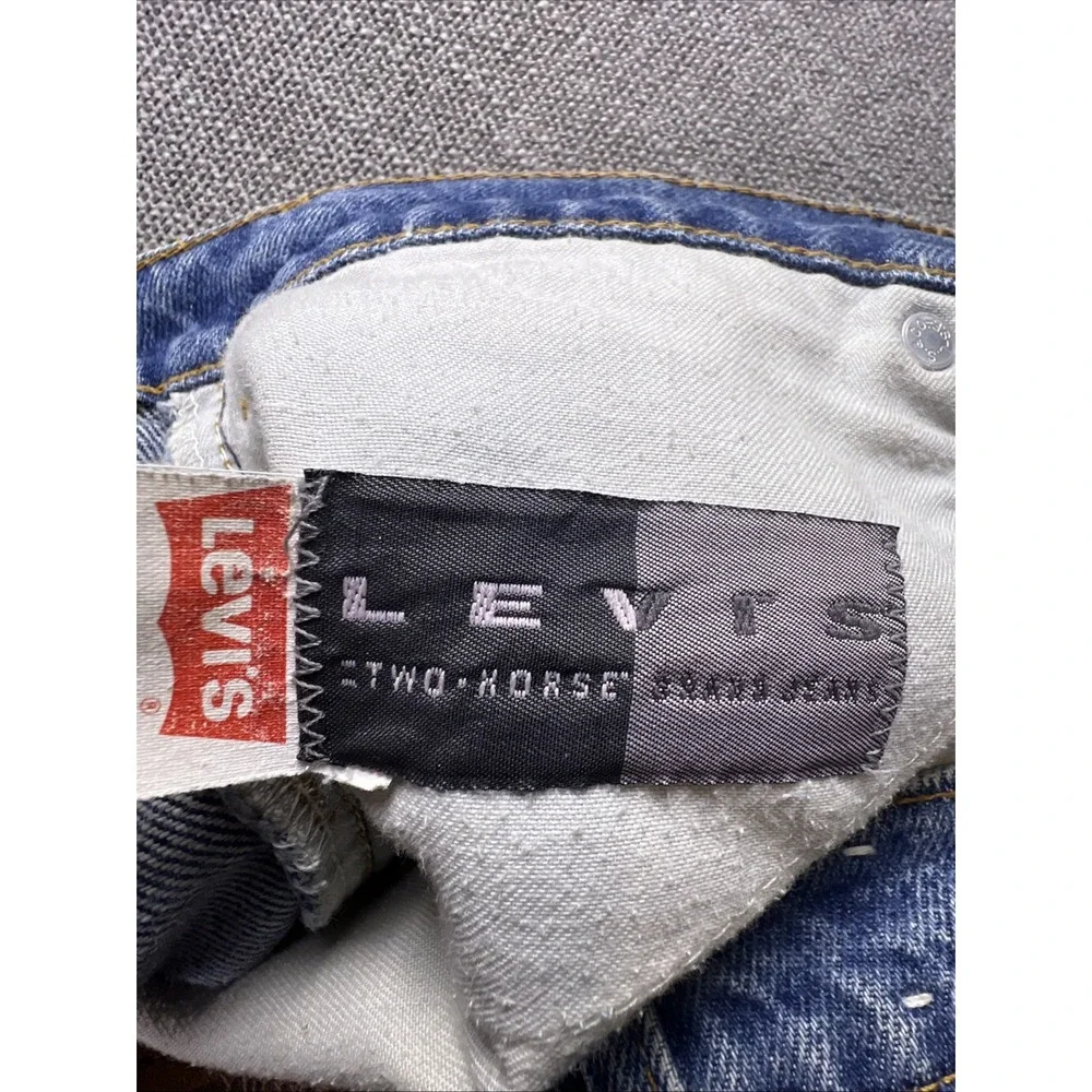 Vintage‎ Levis Two Horse Brand Jeans Mens Size 34x30 Leather Tab Made in USA 80s